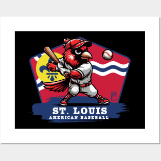 USA - American BASEBALL - St. Louis - Baseball mascot - St. Louis baseball Posters and Art